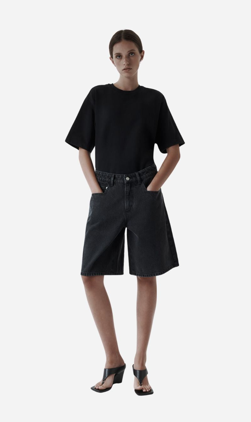 Rebe | Dillon Shorts - Washed Black