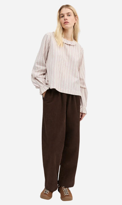 Skall Studio | Cornflower Blouse - Raspberry/Cream stripe