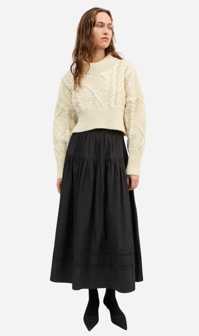 Skall Studio | Leaf Skirt - Black