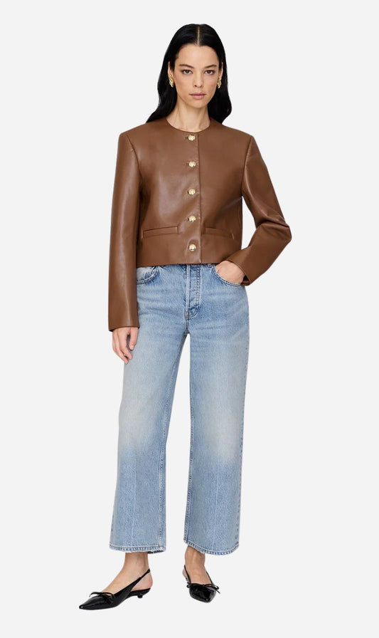 Anine Bing | Amber Jacket - Cognac Recycled Leather