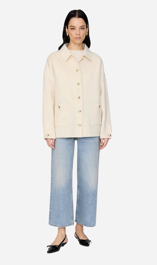 Anine Bing | Luca Jacket - Ivory Cashmere Blend