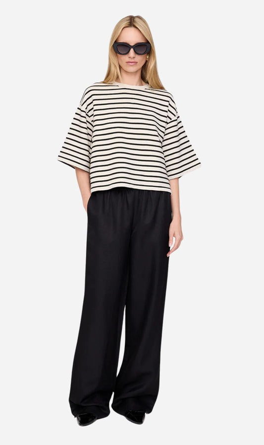 Anine Bing | Soto Pant - Black Linen Blend