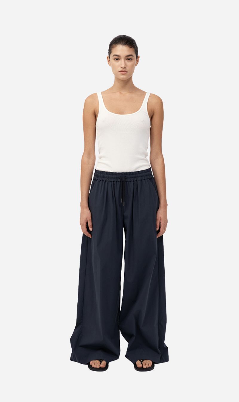 St Agni | Everyday Drawstring Pants - Dark Ink