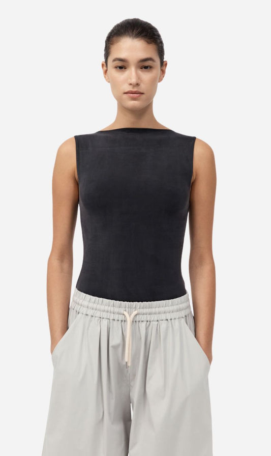 St Agni | Cupro Jersey Top - Black