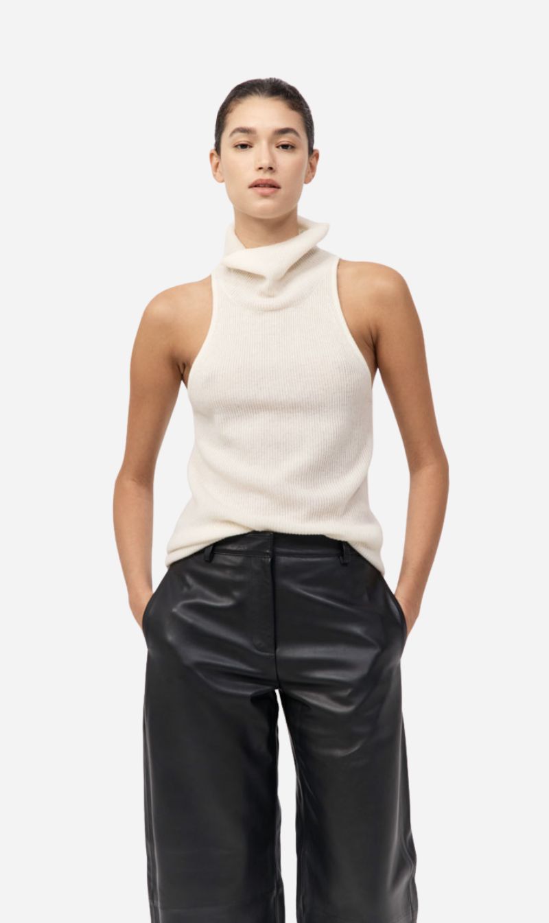 St Agni | Cashmere Blend Top - Chalk
