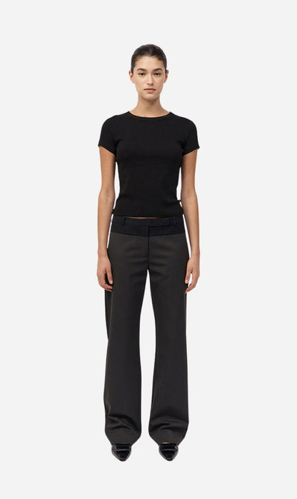 St Agni | 90s Splice Panelled Pants - Black Olive/Black