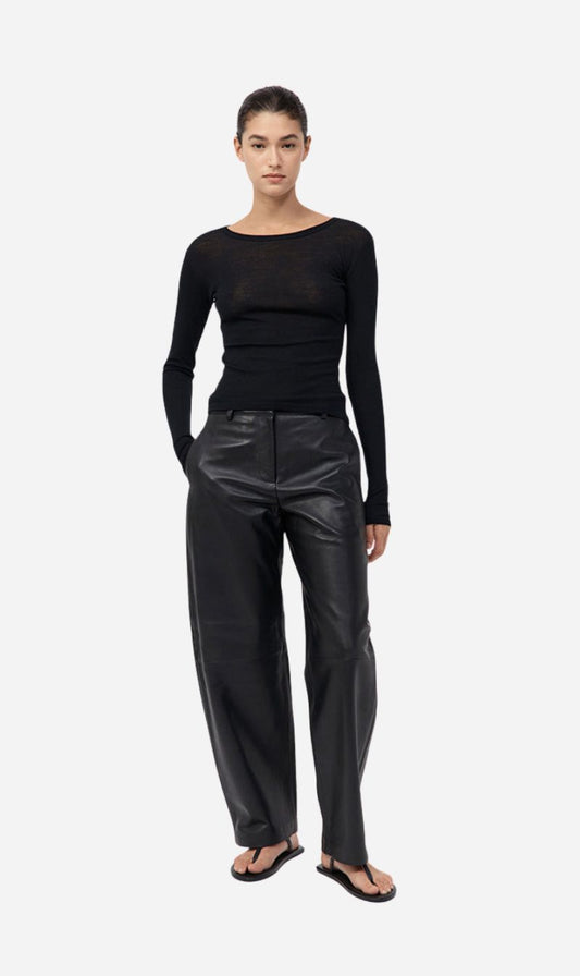 St Agni | Baby Wool Long Sleeve Top - Black