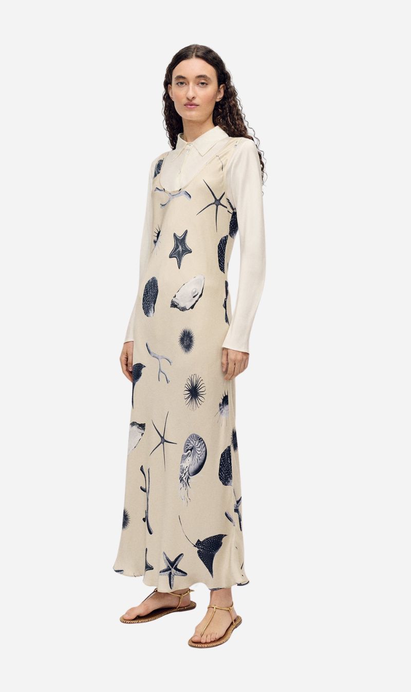 Silk Laundry | Scoop Neck Dress - Seashells