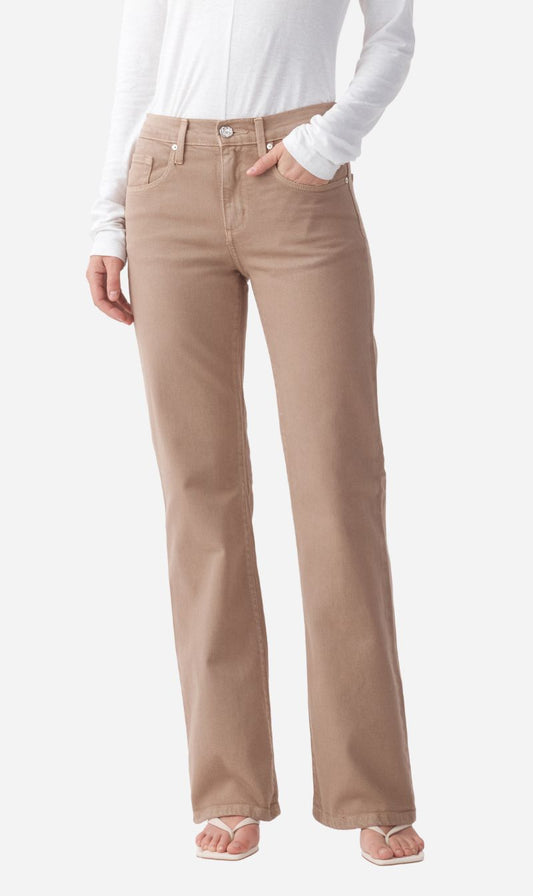 Outland Denim | Effie Mid Flare Jean - Mushroom