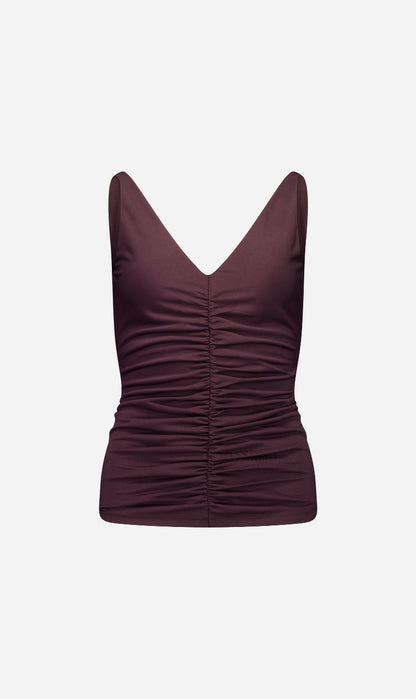 Rebe | Ruched Top - Plum