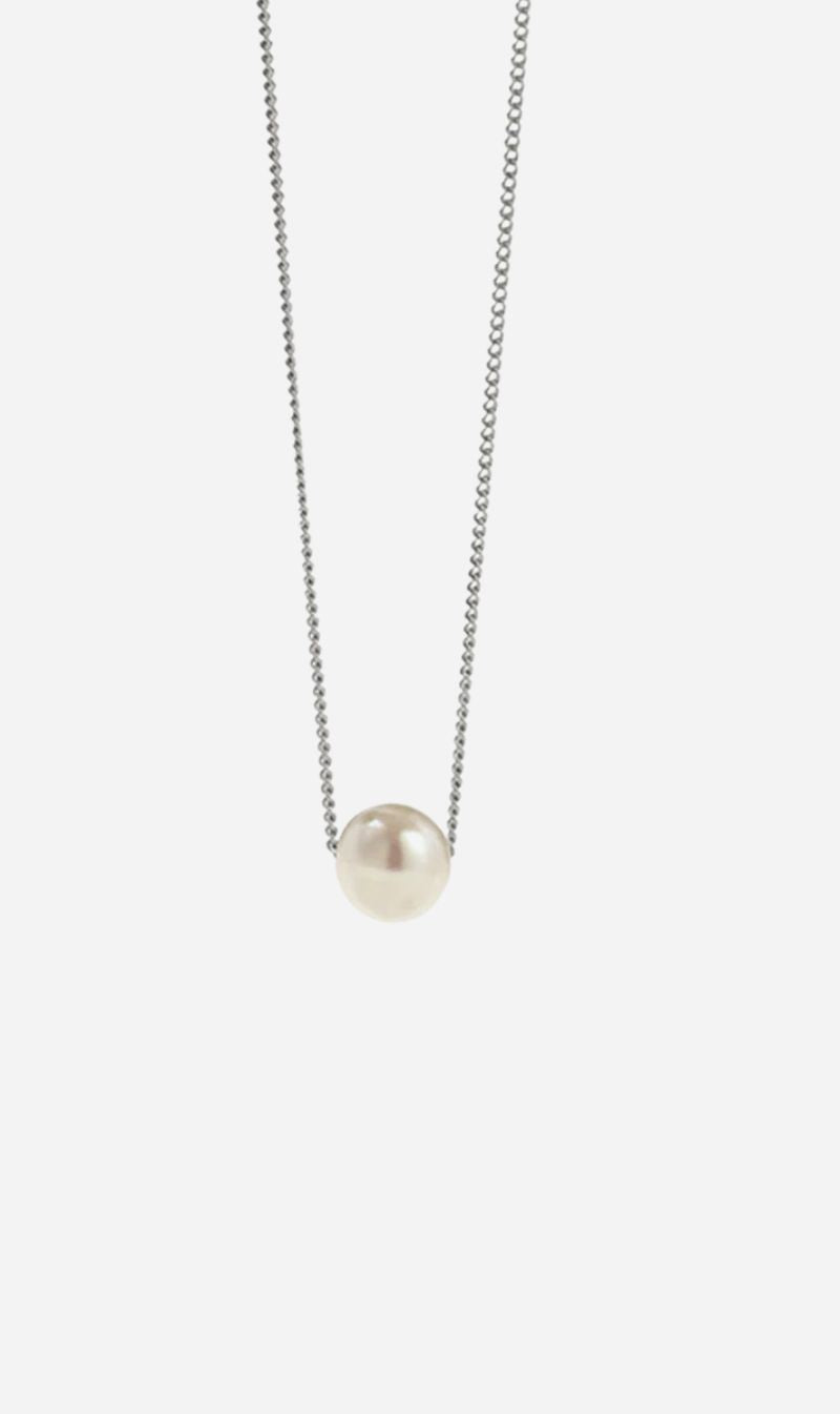 Meadowlark | Selene Pearl Necklace - Silver