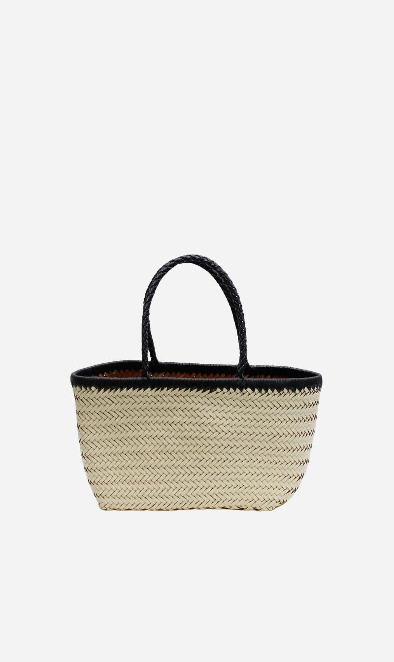 La Tribe | Amelia Woven Bag - Cream/Black