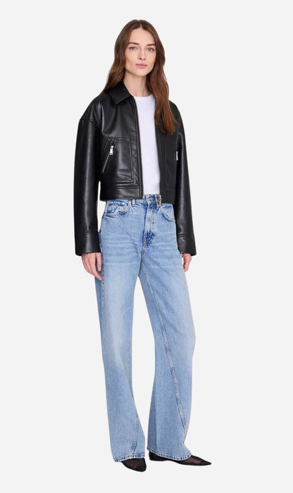 Anine Bing | Assan Jacket - Black Recycled Leather
