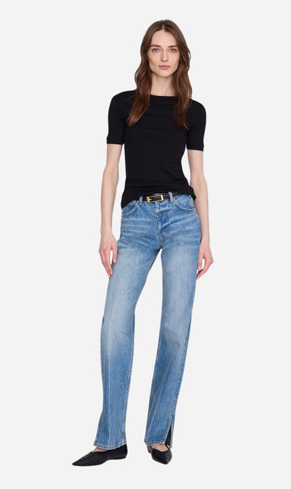 Anine Bing | Sixtine Tee Short Sleeve - Black
