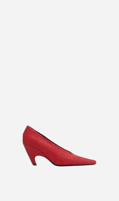 Camilla & Marc | Wave Textured Pump - Red
