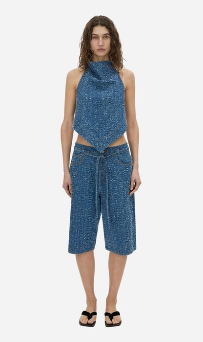 Camilla & Marc | Eleni Denim Top - Classic Blue Neps