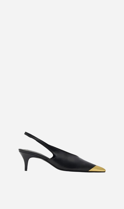 Anine Bing | Nelly Slingback Metal Toe - Black