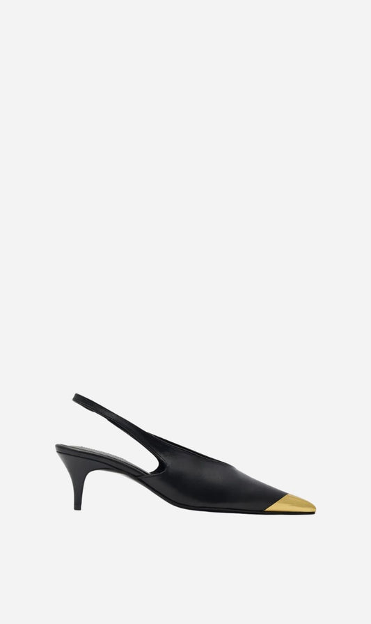 Anine Bing | Nelly Slingback Metal Toe - Black