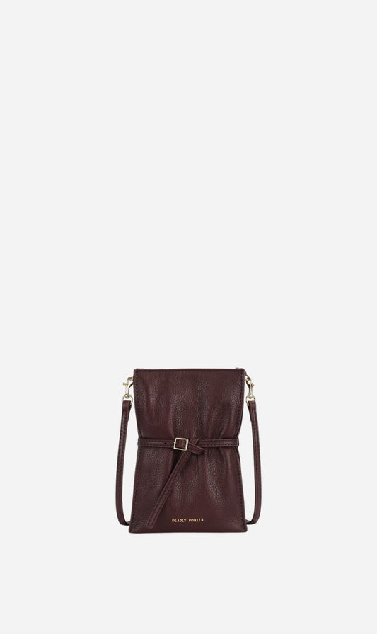 Deadly Ponies | Penny Phone Pouch - Dark Cherry