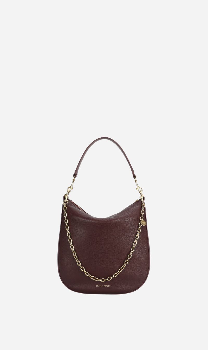 Deadly Ponies | Medium Sling Bag - Dark Cherry