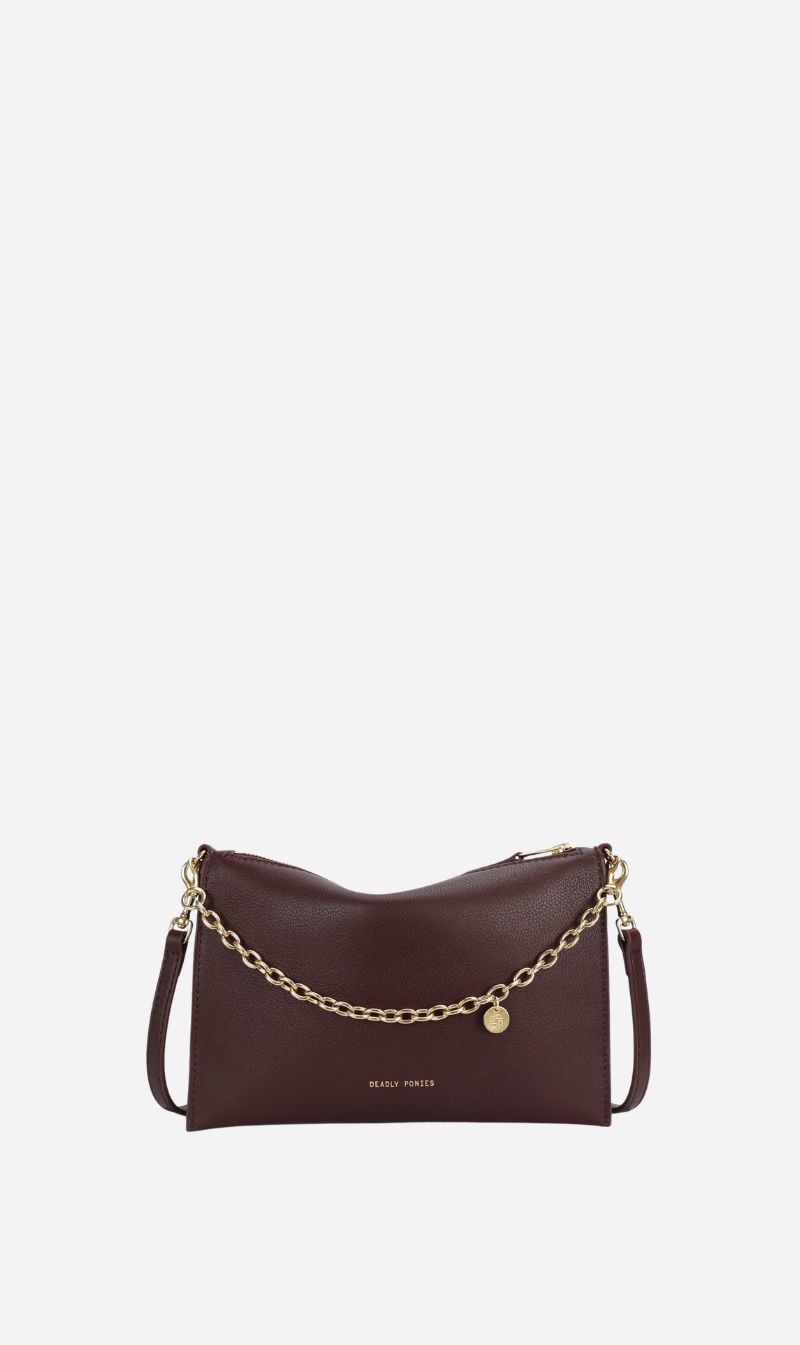 Deadly Ponies | Siamese Bag - Dark Cherry