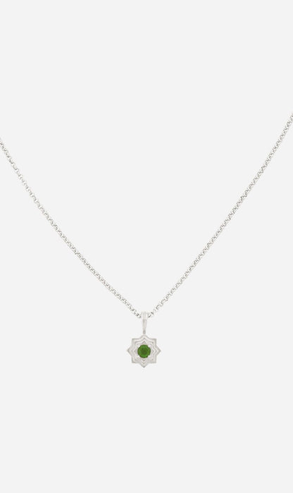Zoe & Morgan | Sitara Necklace - Silver With Chrome Diopside