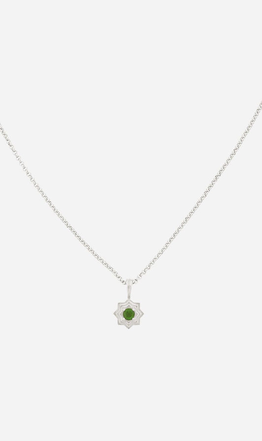 Zoe & Morgan | Sitara Necklace - Silver With Chrome Diopside