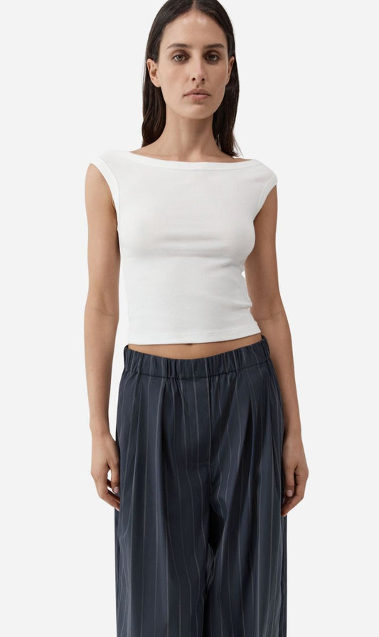 St Agni | Organic Cotton Off Shoulder Top - White