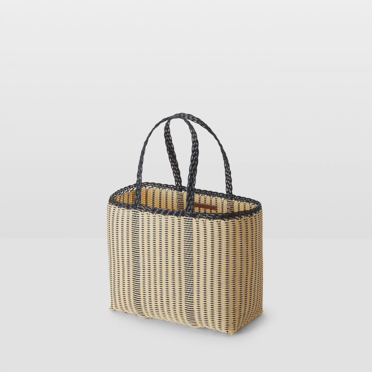 Palorosa | Small Edge Tote Basket - Black/Cream