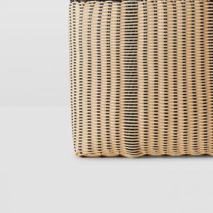 Palorosa | Small Edge Tote Basket - Black/Cream