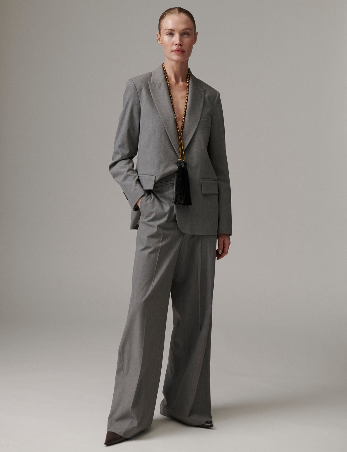 Day Birger Et Mikkelsen | Elina Classic Gab - Medium Grey Melange