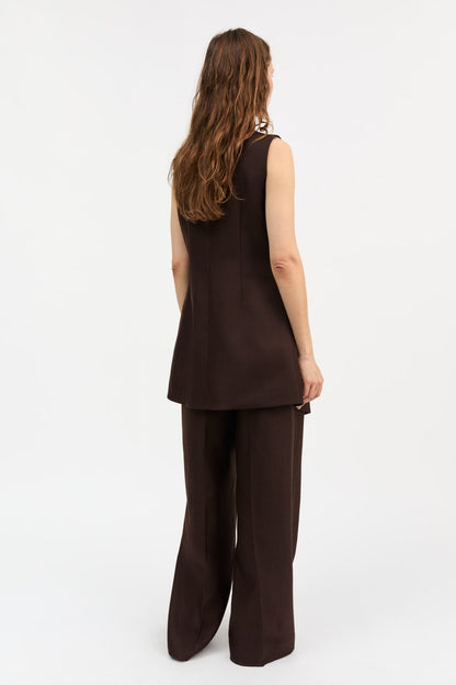 Skall Studio | Erin Waistcoat - Dark Brown