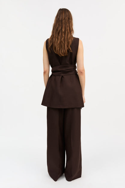 Skall Studio | Erin Waistcoat - Dark Brown