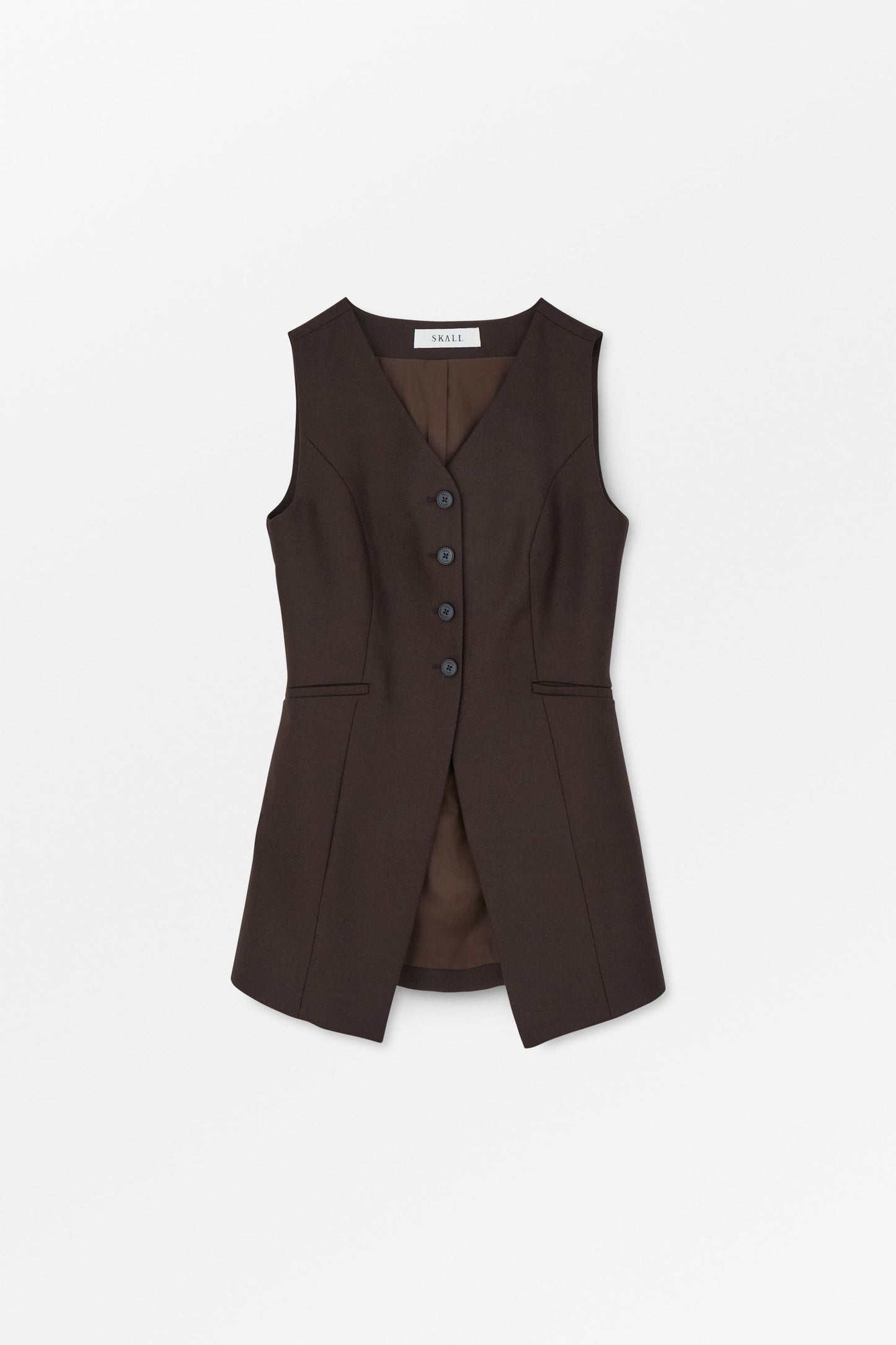 Skall Studio | Erin Waistcoat - Dark Brown