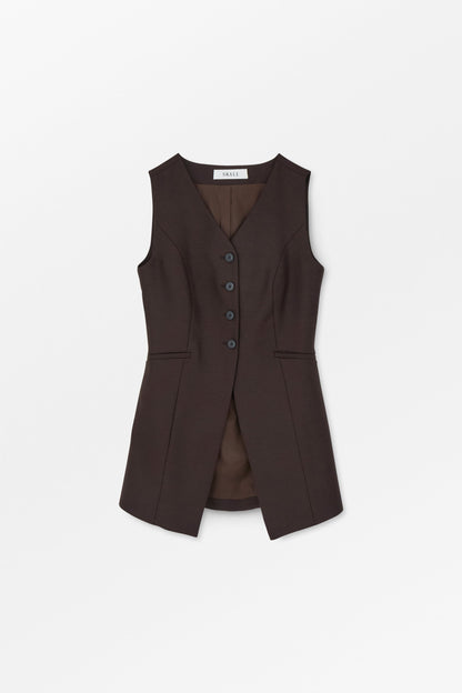 Skall Studio | Erin Waistcoat - Dark Brown