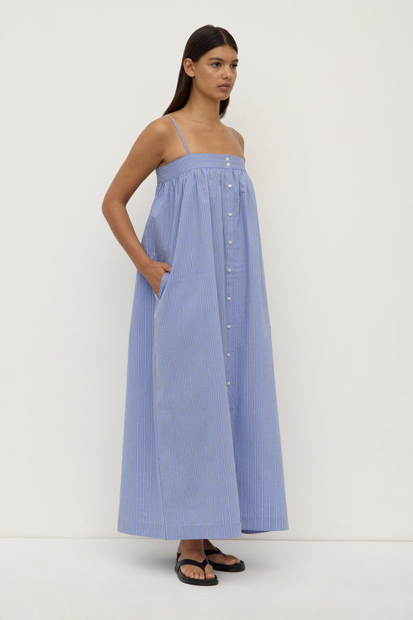 Assembly Label | Erina Stripe Maxi Dress - Blue/White