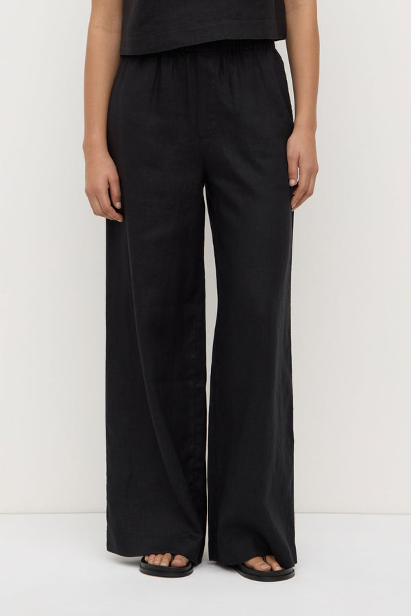 Assembly Label | Everyday Linen Pant - Black