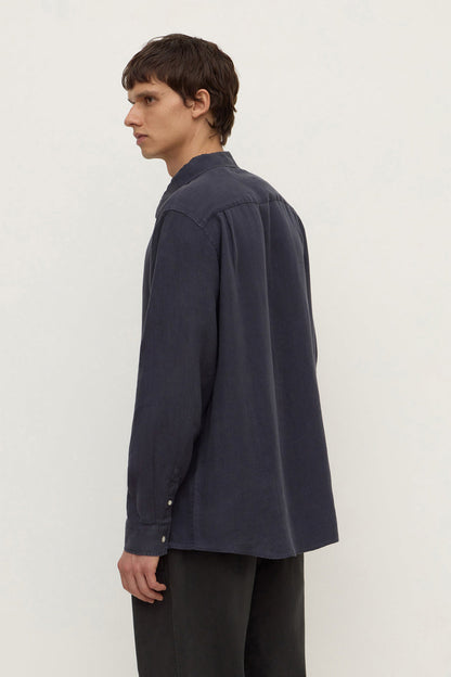 Assembly Label | Everyday Mens Linen Long Sleeve Shirt - True Navy