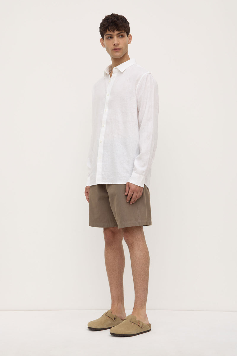 Assembly Label | Everyday Mens Linen Long Sleeve Shirt - White Assembly Label | Everyday Mens Linen Long Sleeve Shirt - White