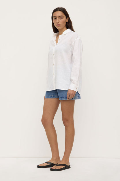 Assembly Label | Everyday Linen Long Sleeve Shirt- White
