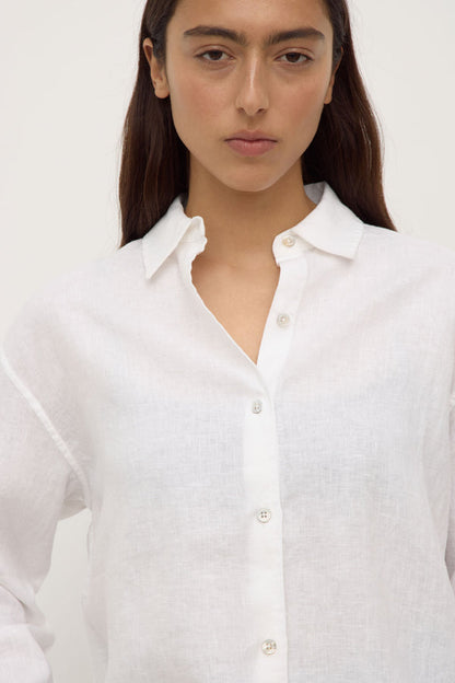 Assembly Label | Everyday Linen Long Sleeve Shirt- White