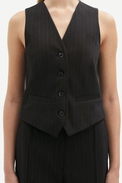 Samsoe Samsoe | Saramona Vest - Black Pinstripe