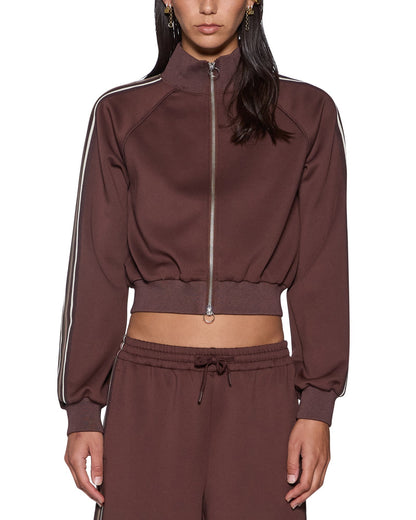 Ksubi | Cropped Zip Trak Top - Mocha