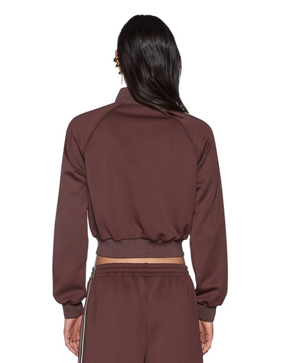 Ksubi | Cropped Zip Trak Top - Mocha