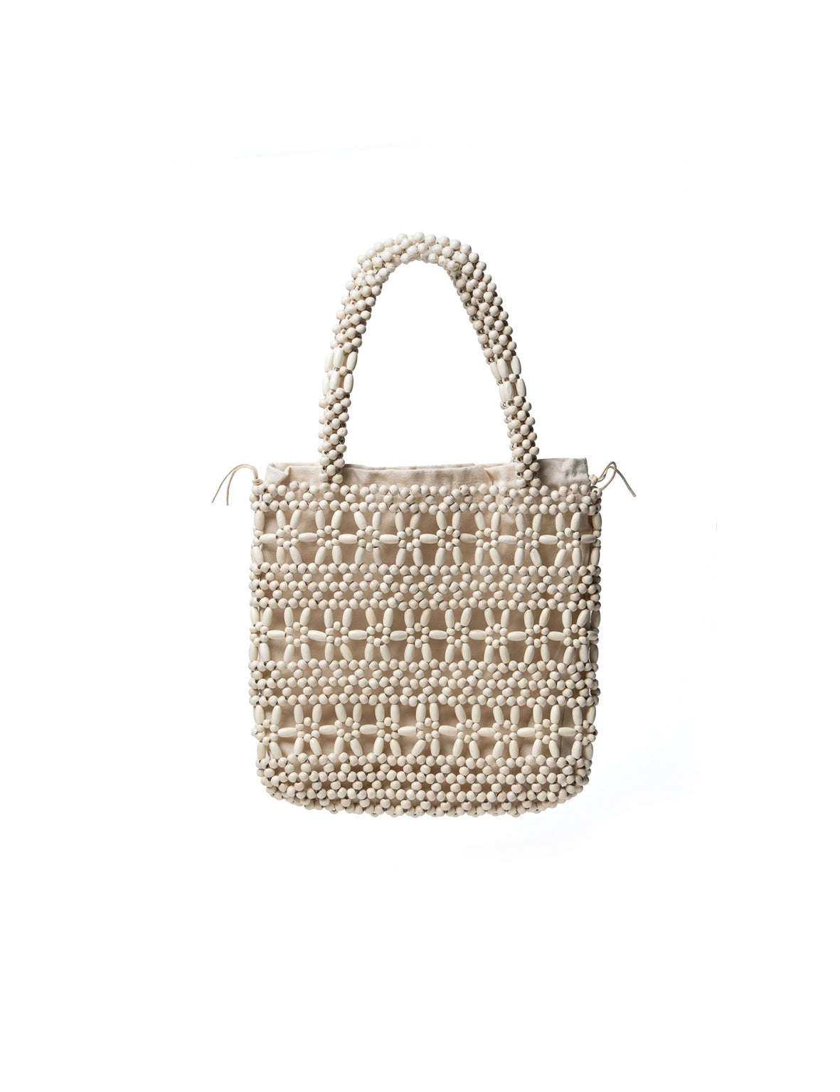 La Tribe | Flower Beaded Bag - Cream