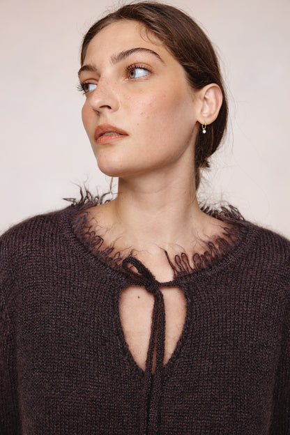 Marle | Frayed Gabrielle Jumper - Tapenade