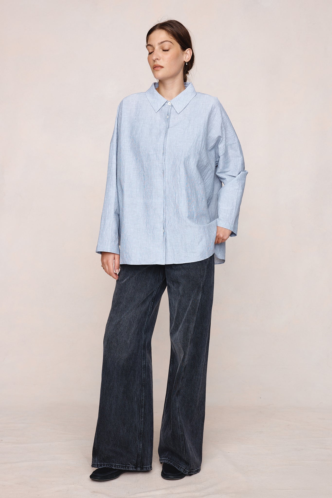 Marle | Freddy Shirt - Charcoal Stripe