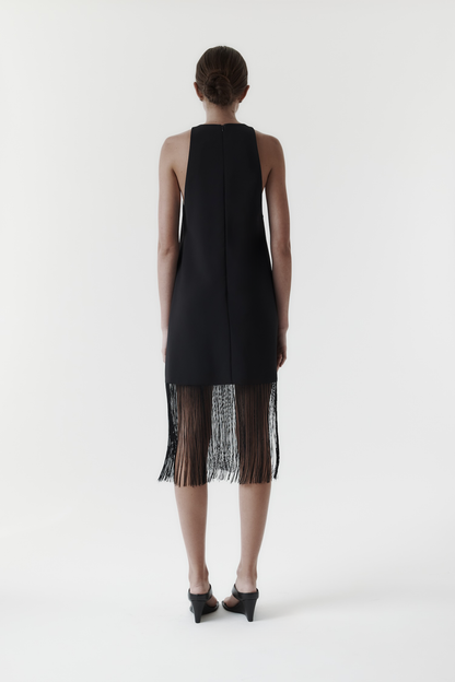 Rebe | Fringe Dress - Black