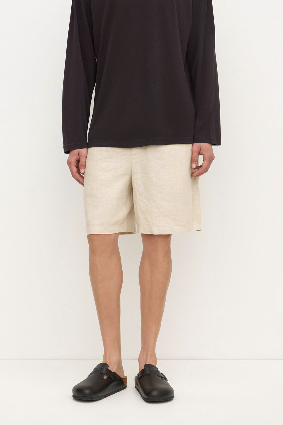Assembly Label | Finley Linen Short - Limestone