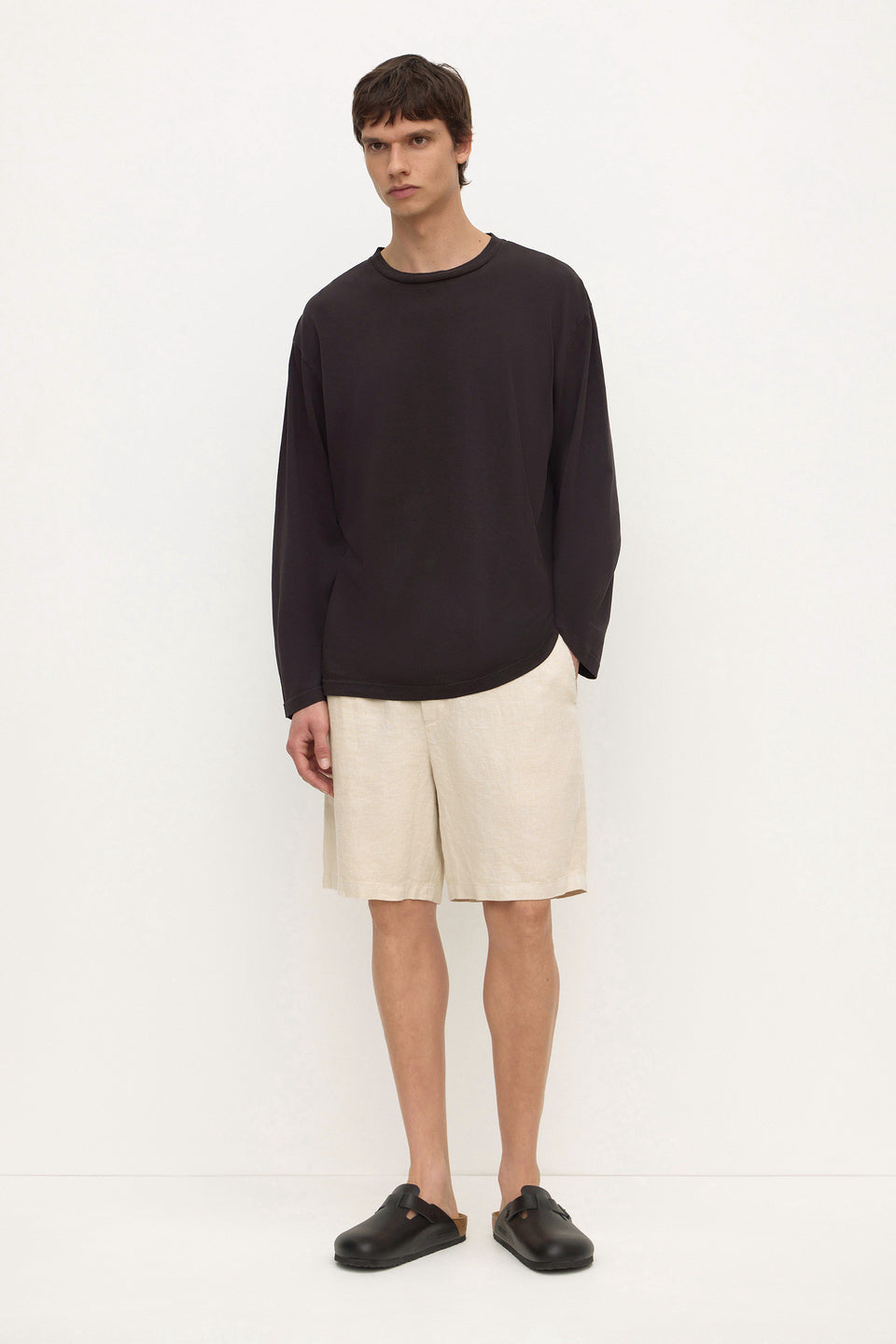 Assembly Label | Finley Linen Short - Limestone